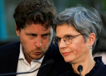 Photo de Julien Bayou et Sandrine Rousseau